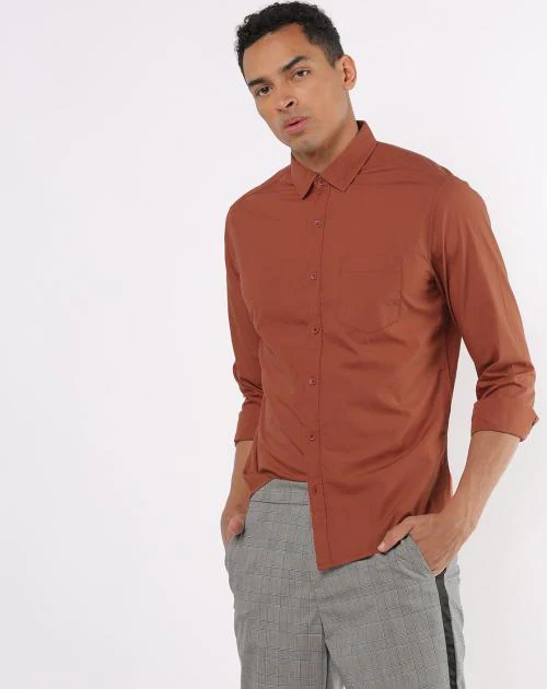Shirt with Patch Pocket