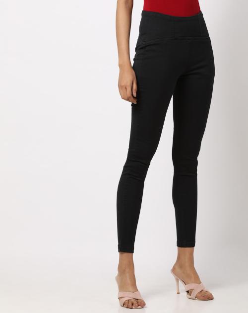 Women Panelled High-Rise Slim Jeggings