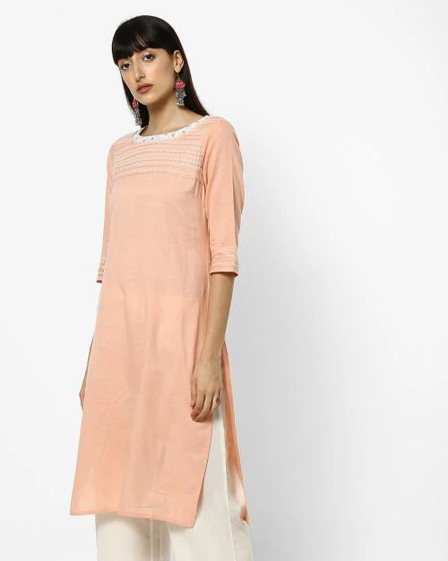 Embroidered Straight Kurta