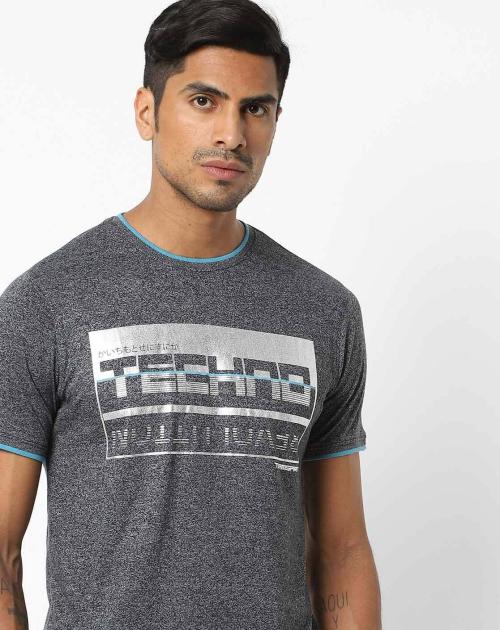 Typographic Print Crew-Neck T-shirt