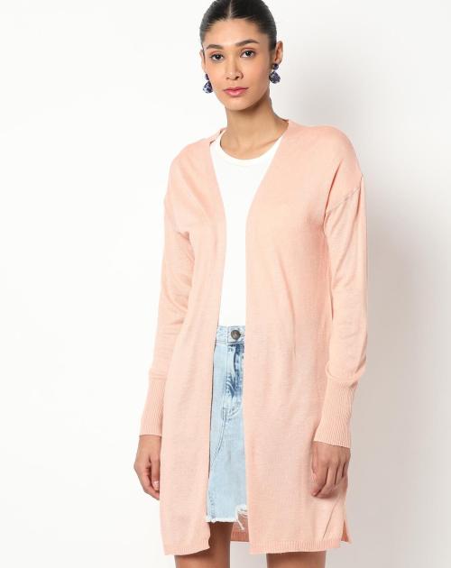 Front-Open Longline Lurex Shrug