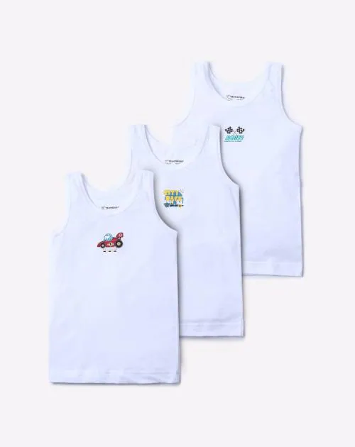 Pack of 3 Printed Vests