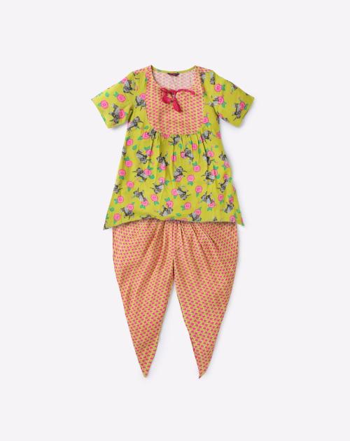 Printed Kurti with Dhoti Pants