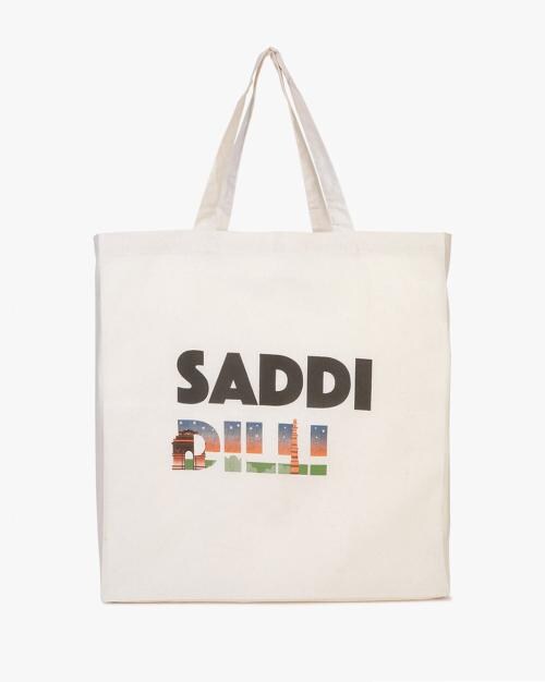 Typographic Print Cotton Bag