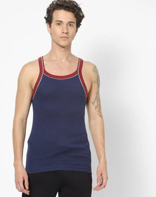 Gym Vest with Contrast Hemline