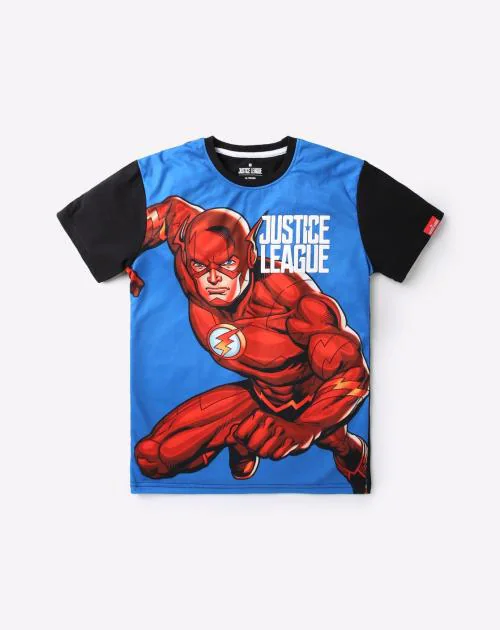 Flash Print Crew-Neck T-shirt