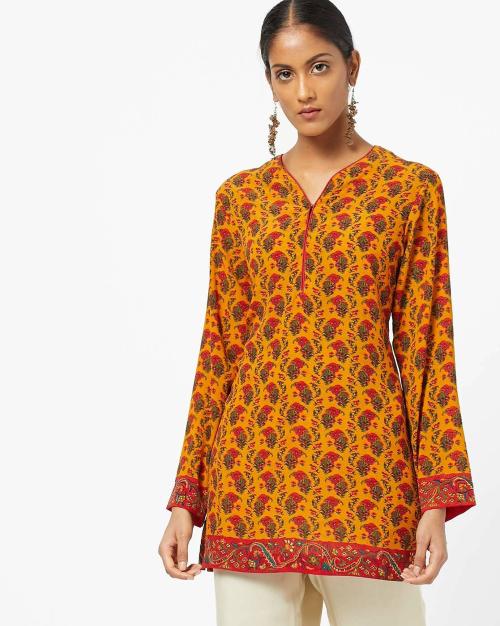 Floral Print Straight Kurti