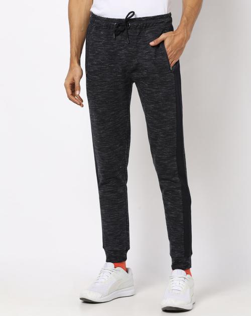 Heathered Joggers with Zip Pockets