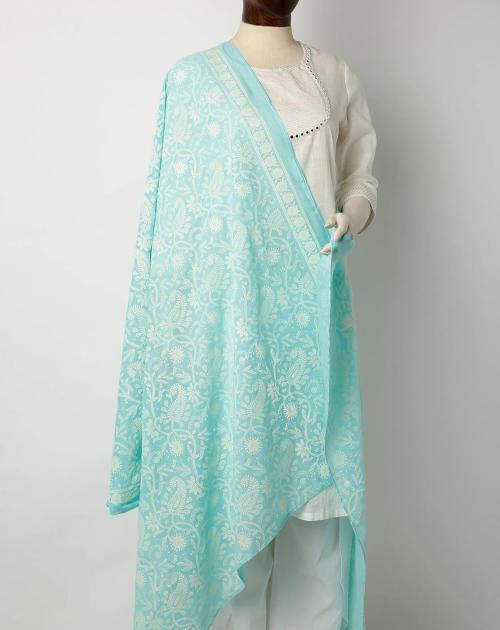 Paisley Print Dupatta with Tassels