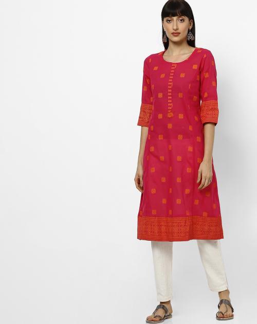 Printed A-line Kurta