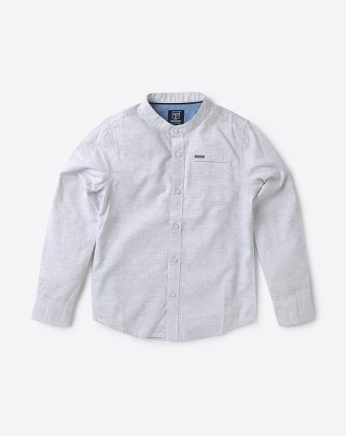 Cotton Shirt with Welt Pocket