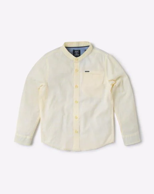 Cotton Shirt with Welt Pocket