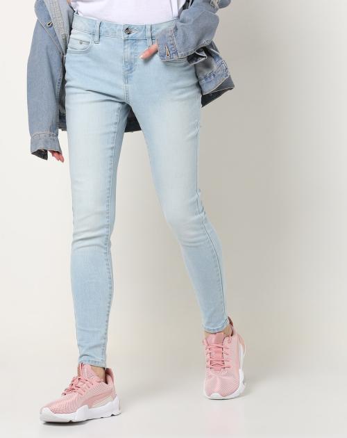 Mid-Rise Skinny Fit Jeans