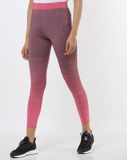 Heathered Sports Leggings with Ombre Effect