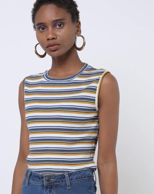 Striped Sleeveless Top