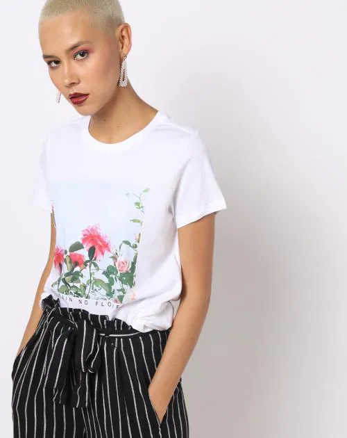 Graphic Print Crew-Neck T-shirt