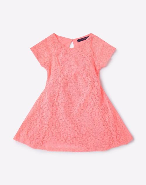 Lace A-line Dress with Princess Seam