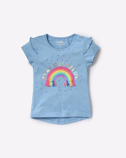 Embellished High-Low Top with Tassels