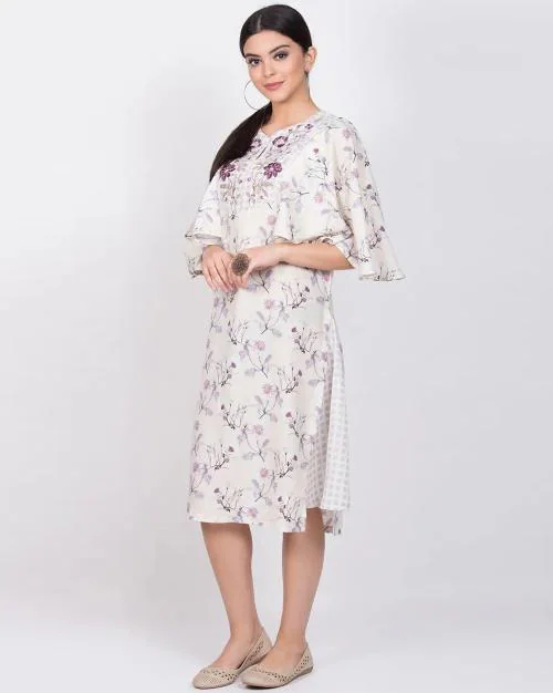 Embroidered A-Line Kurta