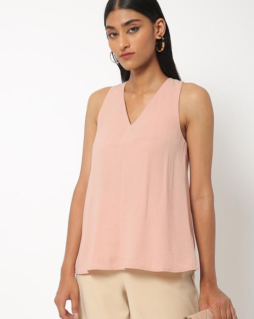 V-neck Sleeveless Top