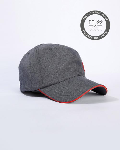 Textured Baseball Cap with Curved Visor