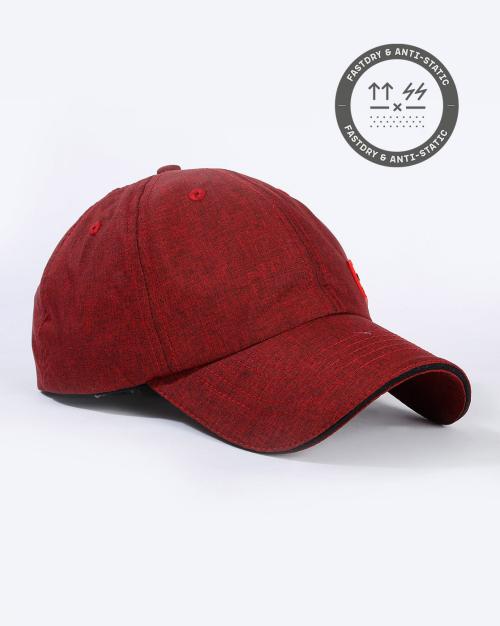 Textured Baseball Cap with Curved Visor