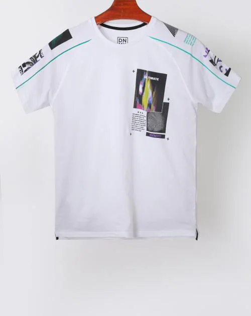 Kleding Unisex kinderkleding Tops & T-shirts T-shirts T-shirts met print Witte en grijze Raglan tops unisex 