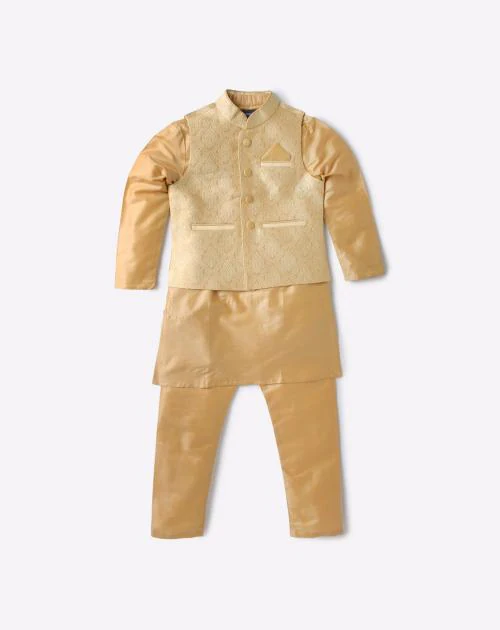 Kurta with Waistcoat & Pyjamas