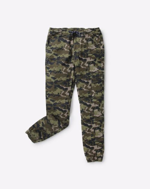 Camo Print Joggers with Cargo Pocket