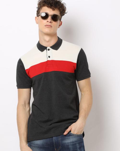 Buy Polo Tshirt with Contrast Yoke Online at Best Prices in India