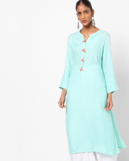 Buy Straight Kurta with Tassels Online at Best Prices in India JioMart.