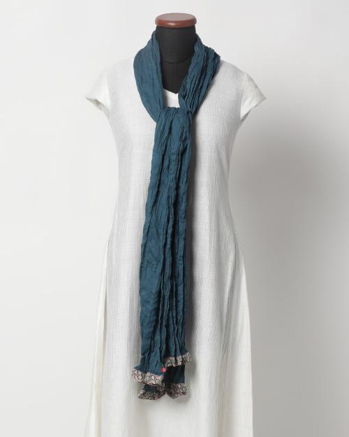 Crinkled Dupatta with Printed Border