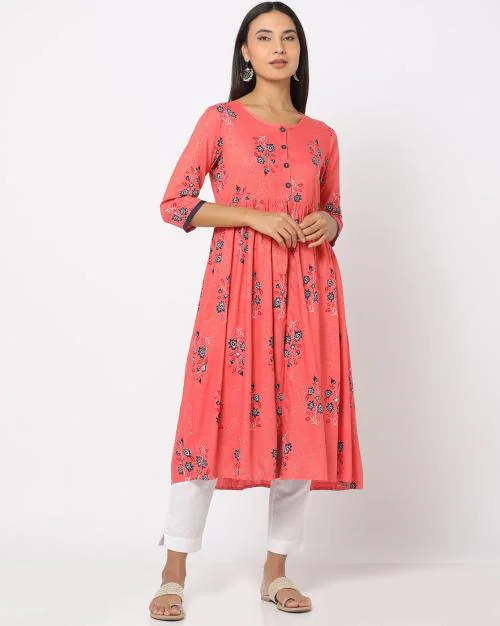 Women Floral Print A-line Kurta