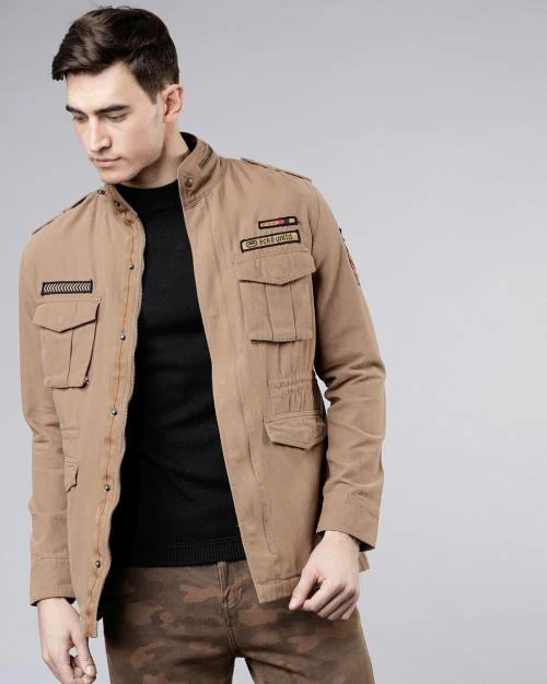 High-Neck Utility Jacket