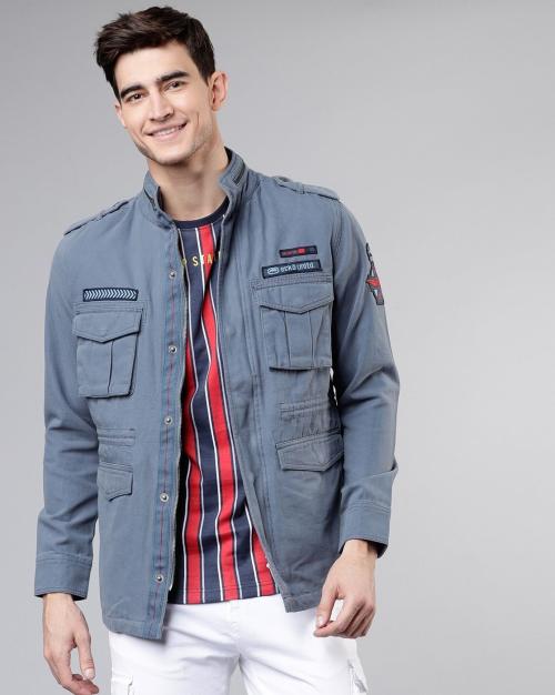 High-Neck Utility Jacket