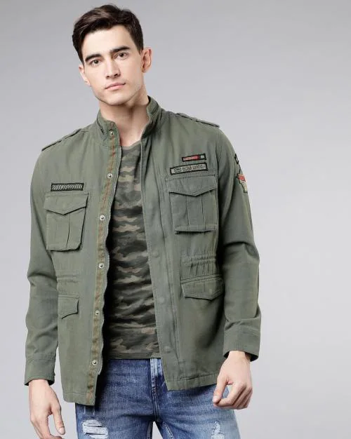 High-Neck Utility Jacket