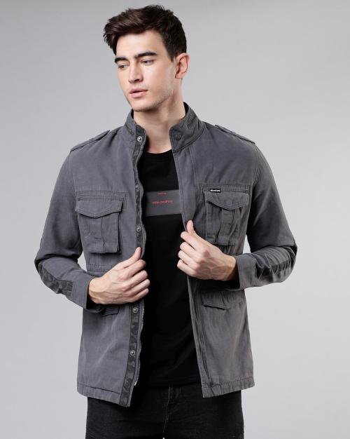 High-Neck Utility Jacket