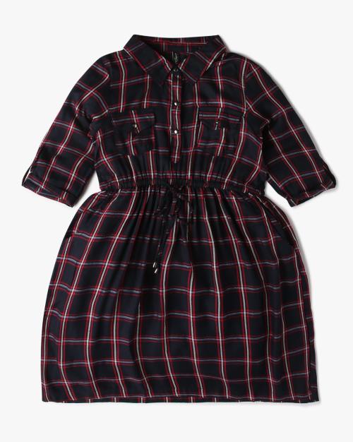 Checked Shirt Dress