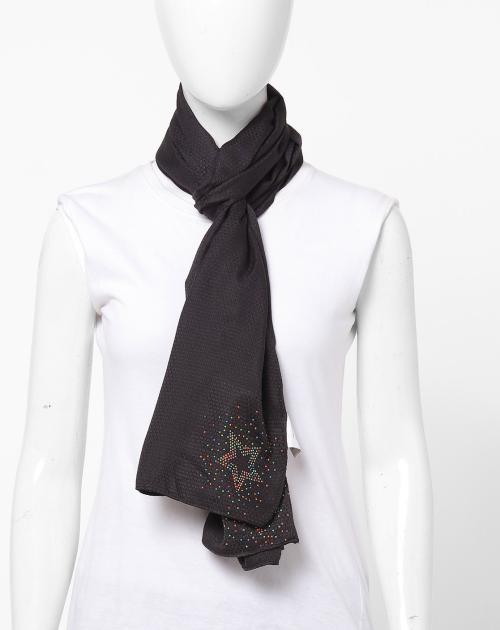 Textured Scarf with Embellishments