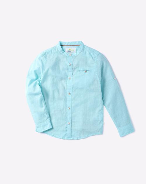 Shirt with Buttoned Welt Pocket