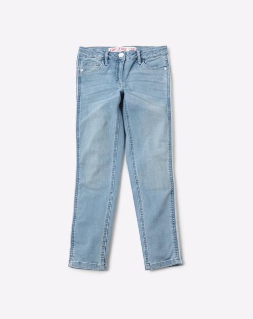 Washed Jeans with Whiskers