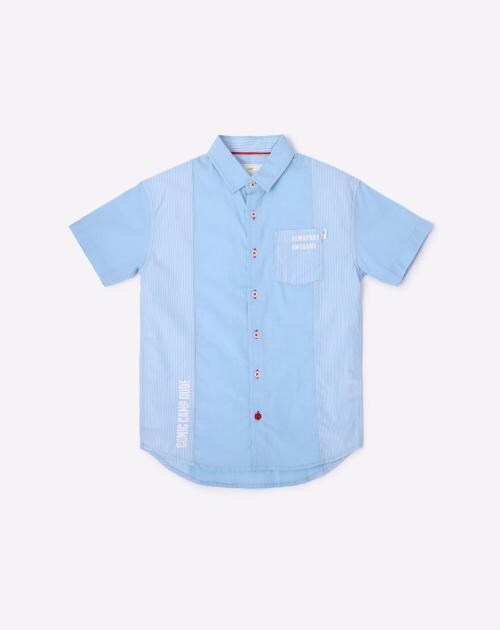 Panelled Shirt with Patch Pocket