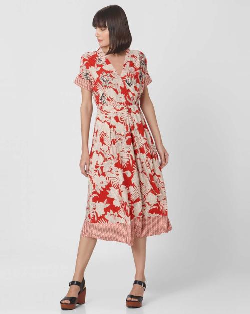 Printed Fit & Flare Dress