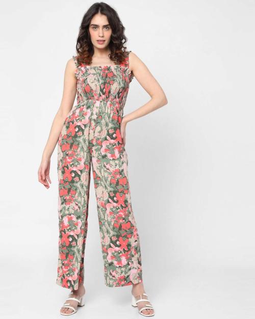 Floral Print Slim Fit Jumpsuit