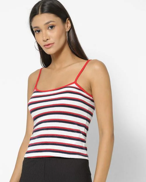 Striped Strappy Cami Top