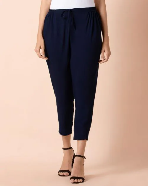 Cigarette Pants with Tie-Up