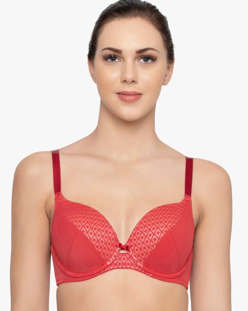 Buy Textured NonPadded Bra with Adjustable Straps Online at Best