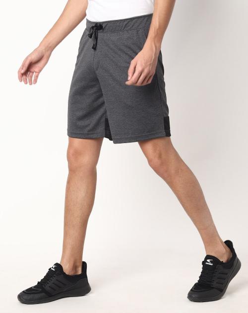 Train poly knit shorts dark grey xs