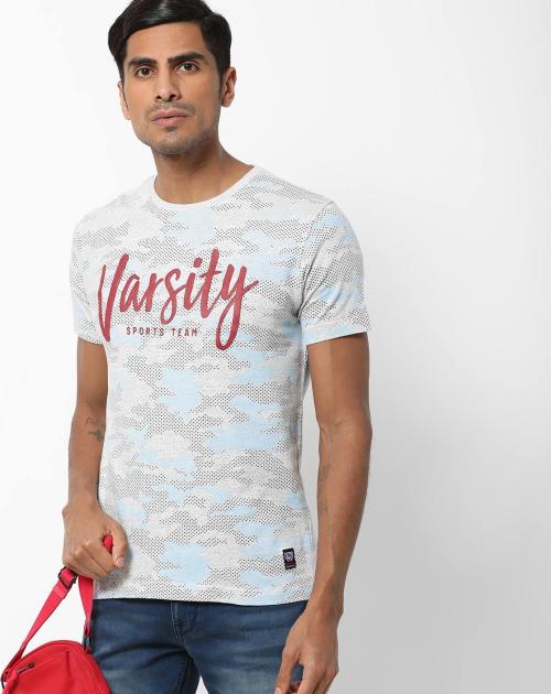 Camouflage Print Crew-Neck T-shirt