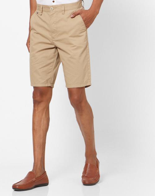 Textured Mid-Rise City Shorts